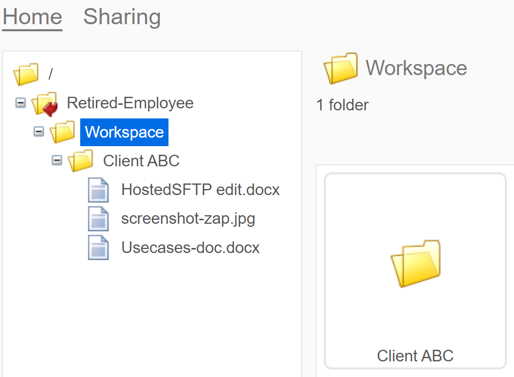 Login as the user to review their folder structure to be moved into the shared folder.