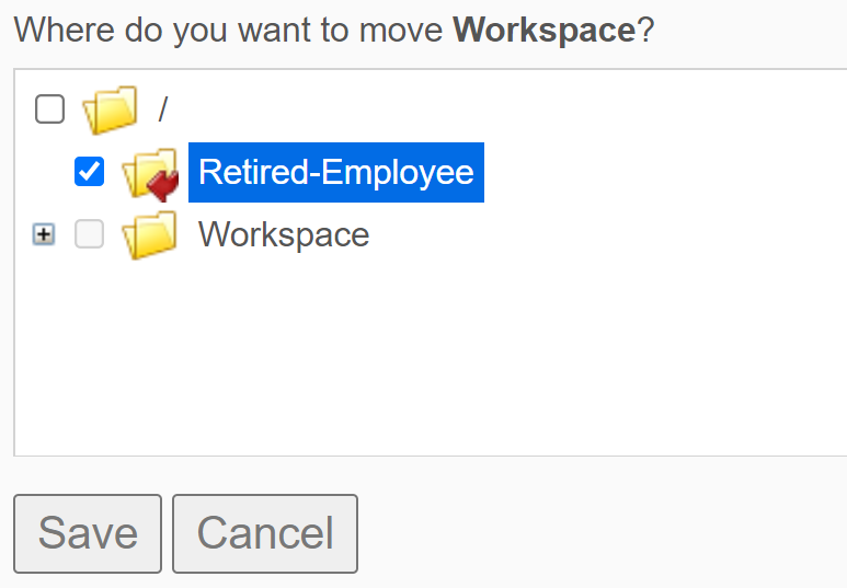 Move the user's folders and data into the shared folder to transfer ownership.