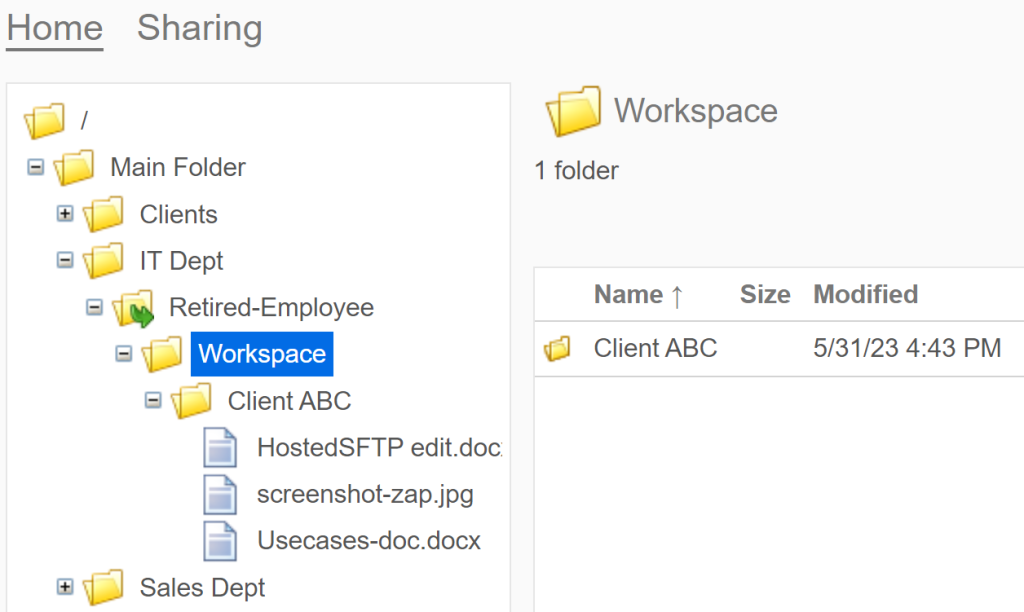 Log back in as the administrator to review and confirm ownership of the user's data.